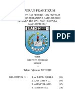 Laporan praktikum perubahan entalpi