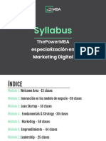 Syllabus - ThePowerMBA +ThePowerDigitalMarkerting 2.0