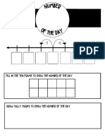 Number of The Day Blank Templates