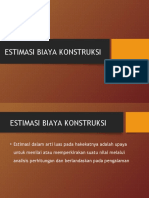 Estimasi Biaya Konstruksi