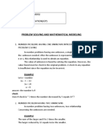 Rahmat Risaldy Ramli 1911442005 Mathematic Education (Icp) : Problem Solving and Mathematical Modeling