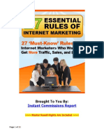 27 Essential Rules of Internet Marketing MRR