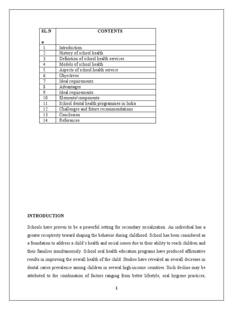 School Dental Health Programmes | PDF | Oral Hygiene | Dentistry
