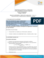 Guía de Actividades y Rúbrica de Evaluación - Tarea 4 - Elección Binaria, Independientes Cualitativas y Mixtos