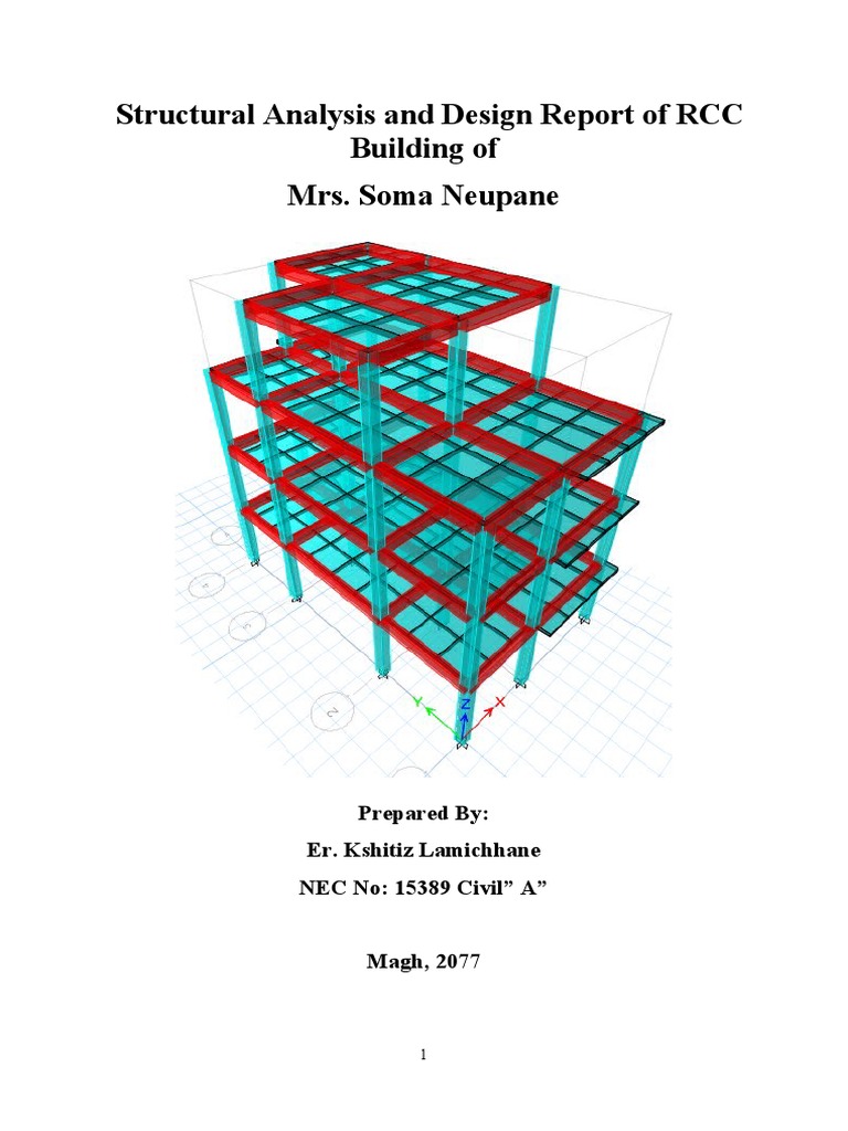 RCC Mullion Column Design Report | PDF | Beam (Structure