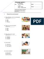 I. Choose The Correct Answer!: Penilaian Harian 3