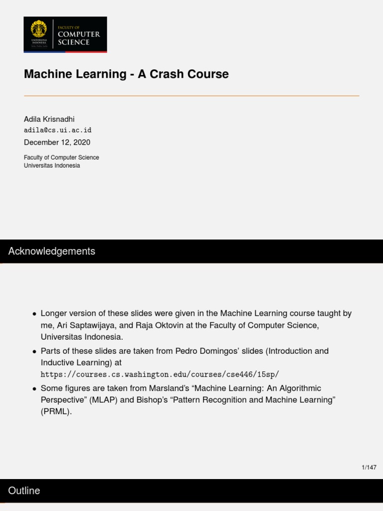 Machine Learning Crashcourse | PDF | Machine Learning | Support Vector ...