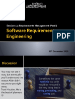 Software Requirements Engineering: Session 11: Requirements Management (Part I)