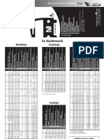 To Hackensack: Weekdays Saturdays Holidays