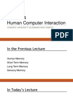 Human Computer Interaction: Comsats University Islamabad Wah Campus