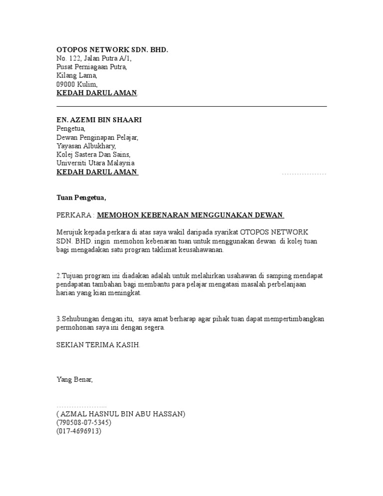 Cara Nak Buat Surat Rasmi Permohonan Bantuan Mrobloggomz