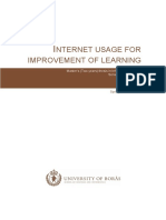 Nternet Usage For Improvement of Learning