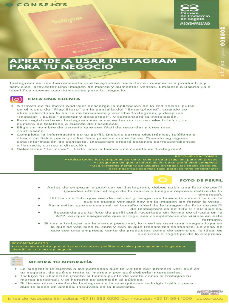 Guía para Usar Instagram en Negocios | PDF | Marca | Servicio de redes ...