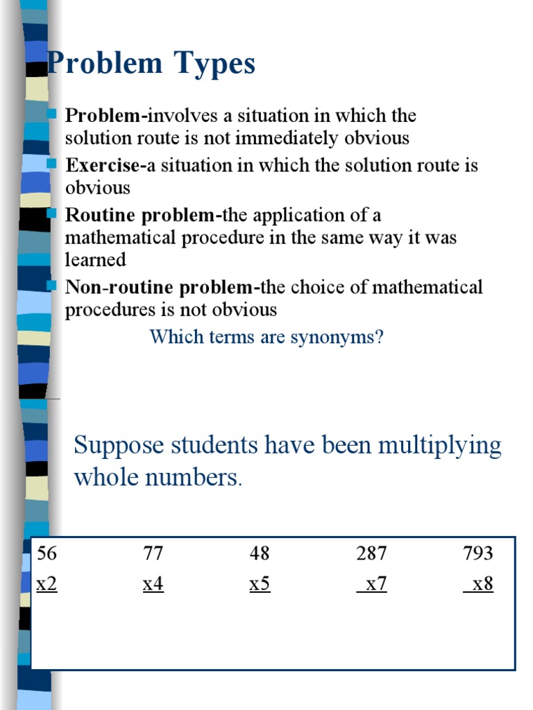 Understanding Problem Types in Math | PDF | Mathematics | Cognition