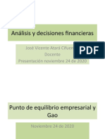 Análisis financiero y punto de equilibrio