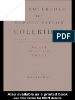 Merton Christen - The Notebooks of Samuel Taylor Coleridge