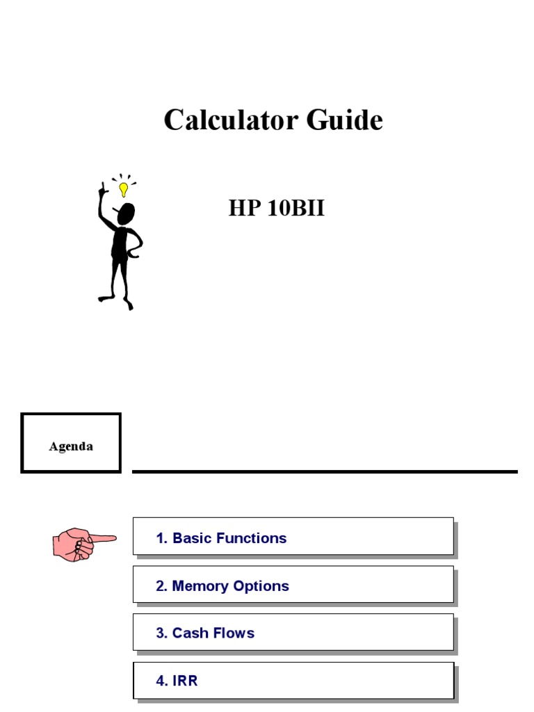 HP 10BII PDF Net Present Value Discounted Cash Flow