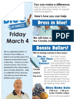 Friday March 4: Dress in Blue!