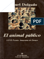 DELGADO M. El Animal Público Hacia Una Antropología de Los Espacios Urbanos