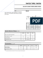 1N4728 THRU 1N4764: Silicon Planar Power Zener Diodes