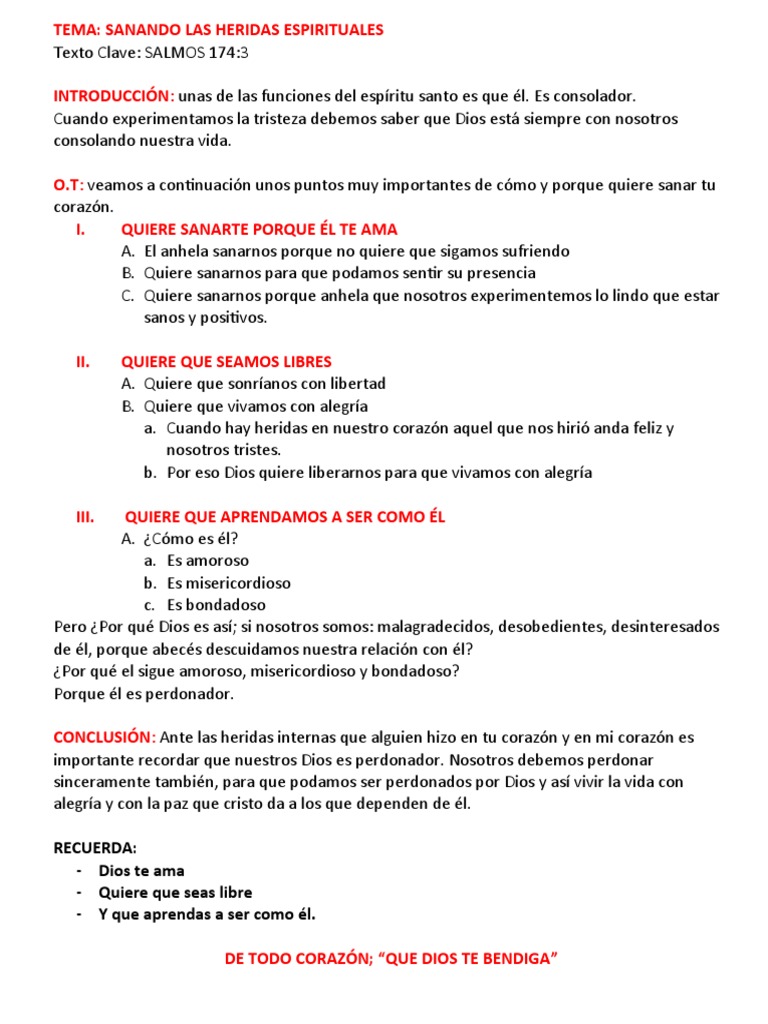 Sanando Las Heridas Espirituales (Dar Aliento) | PDF