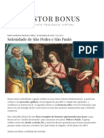 Solenidade de São Pedro e São Paulo – Pastor Bonus