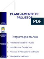 Aula 3.1  Planejamento de Projetos v1