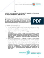 Guía de Acciones para Favorecer El Regreso A Las Aulas de Los Estudiantes de La Modalidad Especial