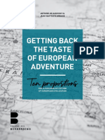 Ten Propositions: Getting Back The Taste of European Adventure
