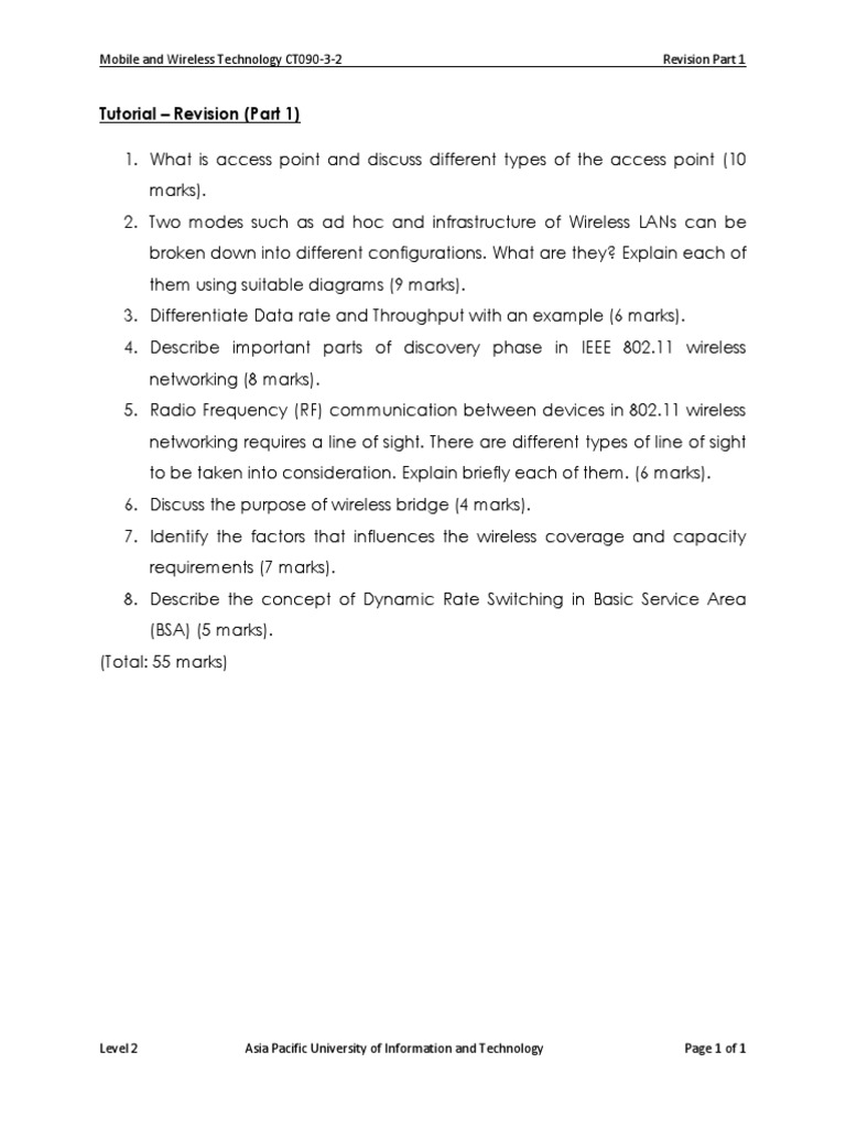 03 Test Revision Part 1 | PDF