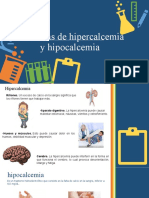 Síntomas de Hipercalcemia y Hipocalcemia