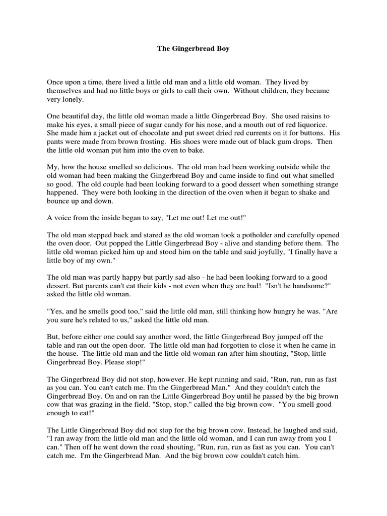 The Gingerbread Boy PDF