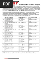 Half Marathon Training Program - Metric