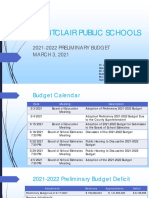 Montclair's 2021-22 Preliminary School Budget