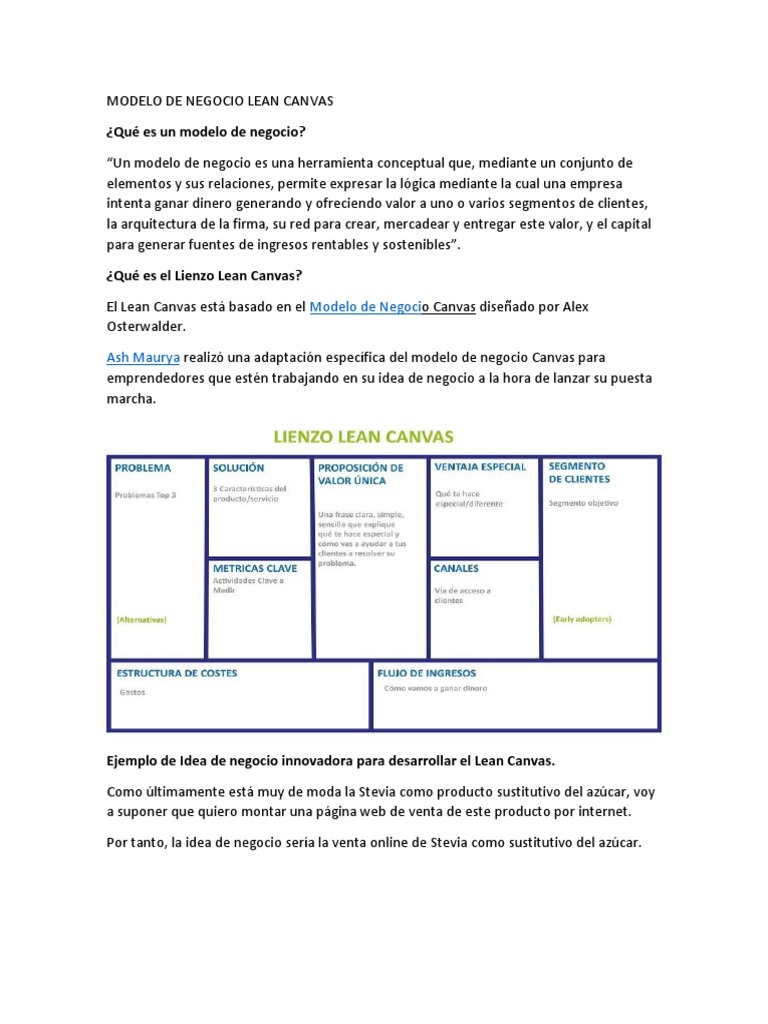 Modelo Canvas Descargar Gratis Pdf Modelo De Negocio Cliente