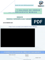 Control y Calidad de o Saneamiento