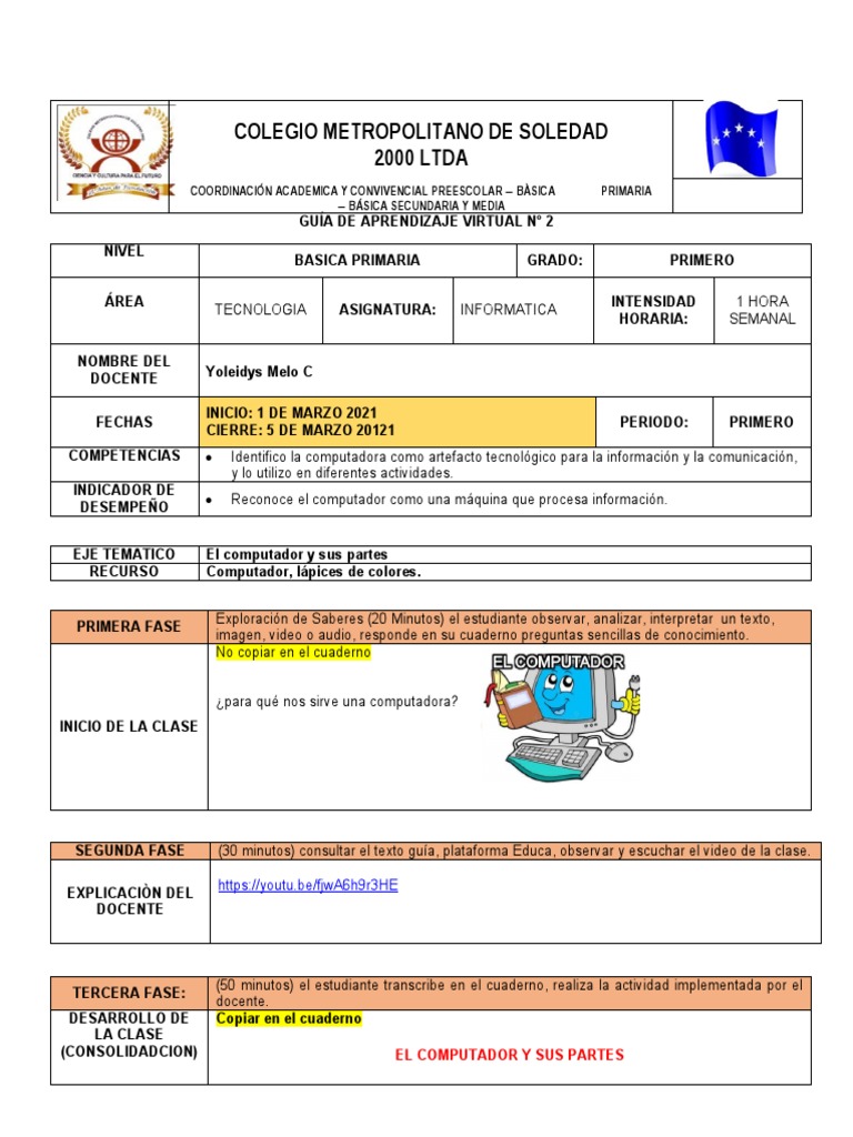 Guia Nº2 De Informatica Pdf Educación Primaria Informática