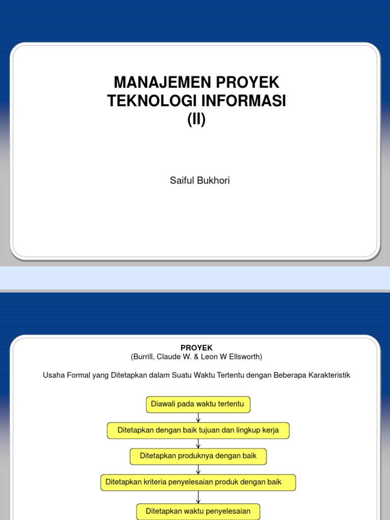 Definisi Manajemen Proyek TI | PDF | Komputer