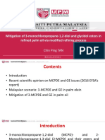 Mitigation of 3-Monochloropropane-1,2-Diol and Glycidol Esters in Refined Palm Oil Via Modified Refining Process