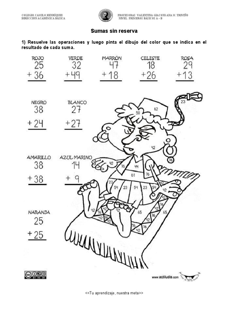 Repaso Casa - Suma y Restas Con Reserva | PDF