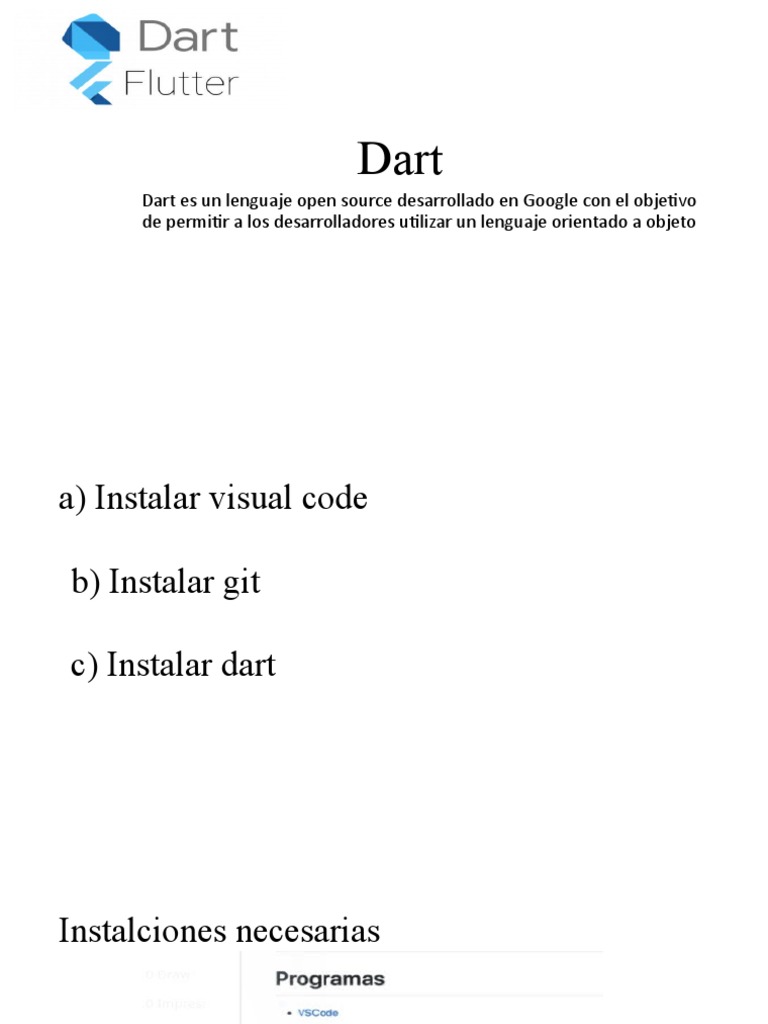 Cómo instalar Dart en Visual Studio Code | PDF | Tecnología