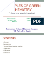 Principles of Green Chemistry: "Ultrasound Assisted Reaction"
