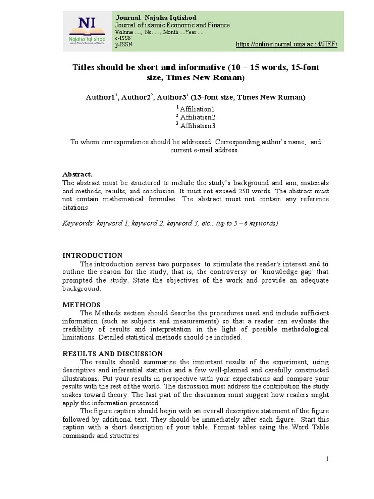 Journal of Islamic Economics & Finance Guide | PDF | Statistics ...