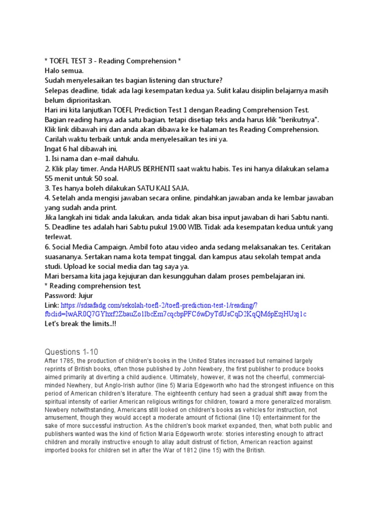 Toefl Test 3 | PDF