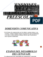 Dimensiones de La Educación Preescolar