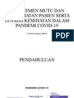 Manajemen Mutu Dan Keselamatan Pasien DLM Pandemi Covid-19