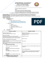 Teacher's Activity Student's Activity: A. Reviewing Previous Lesson