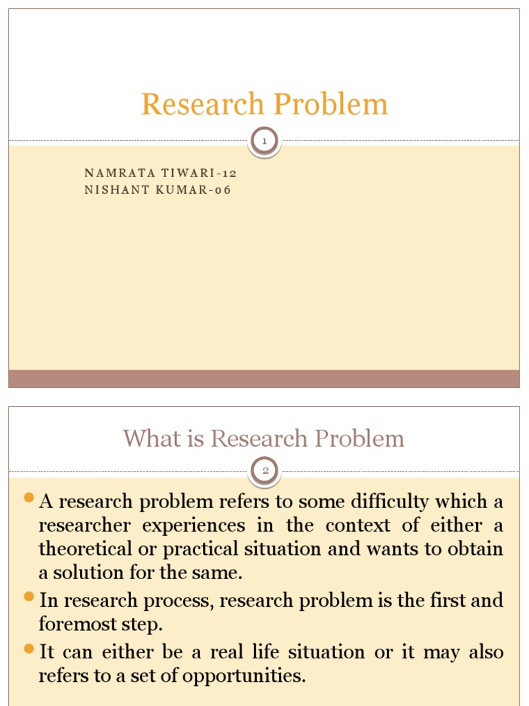 Understanding Research Problems and Design | PDF | Research Design ...