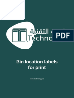 Bin Location Labels For Print
