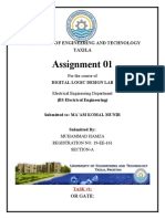 Assignment 01: University of Engineering and Technology Taxila